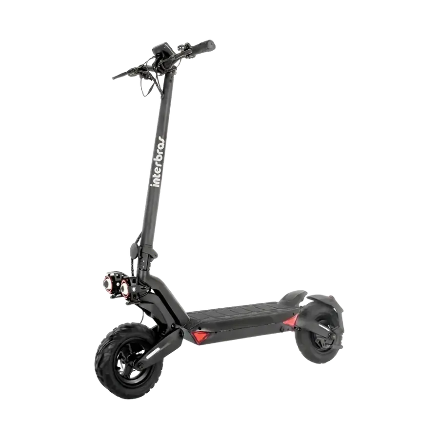 Patinete Elétrico Interbras Cross Pro 500W 48V 12.5Ah - Off-Road, Suspensão Dupla, 45km/h, Pneus 10" IP54